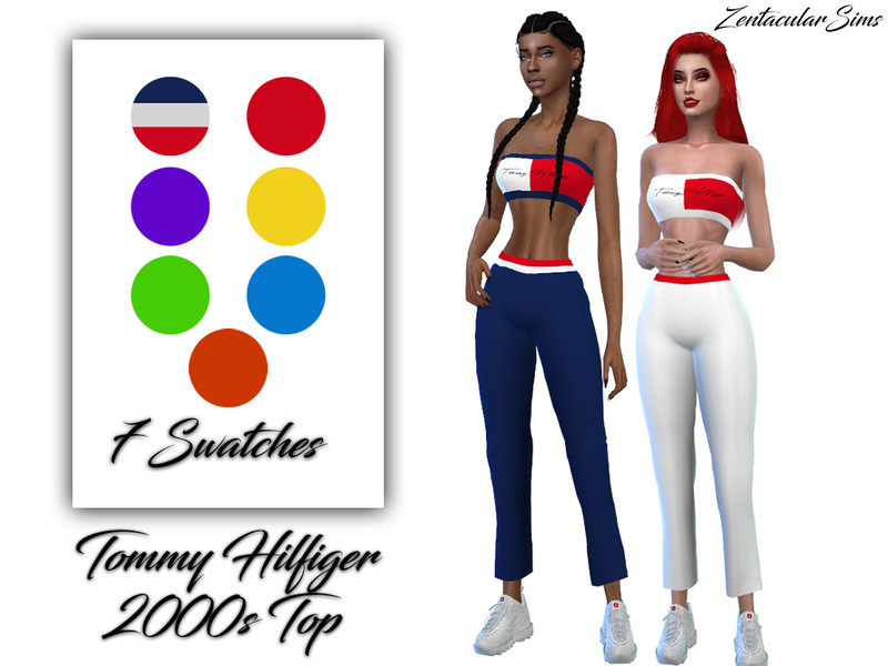 The Sims Resource - Tommy Hilfiger 2000s Top
