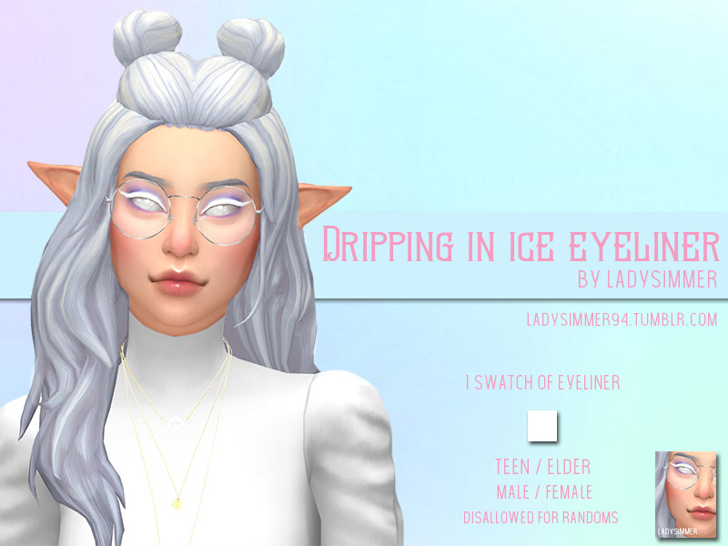 The Sims Resource - Dripping In Ice Eyeliner