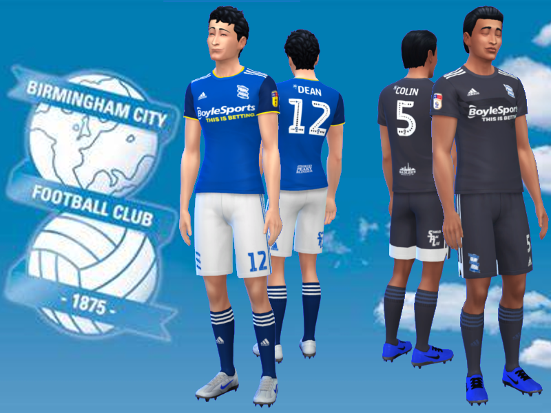 The Sims Resource - Birmingham City FC Kit 2019/20 (fitness needed)