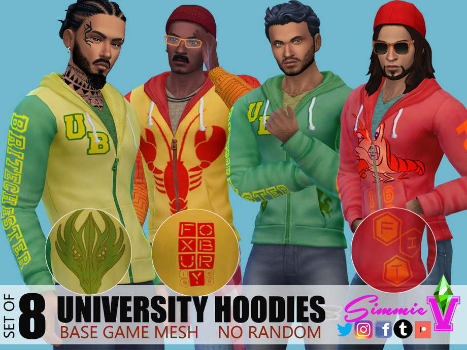 The Sims Resource Simmiev University Hoodies