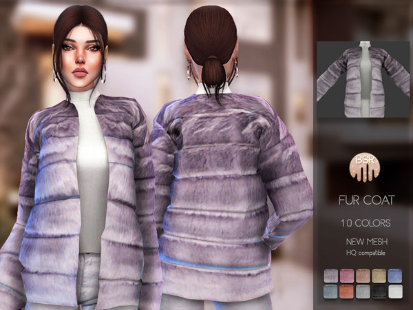 The Sims Resource - Fur Coat BD141