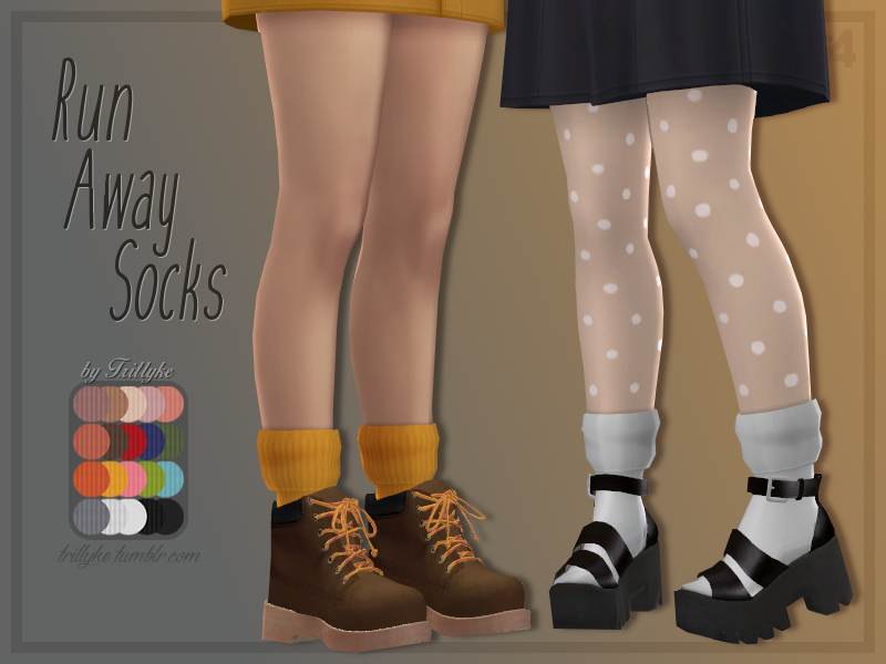 The Sims Resource Trillyke Run Away Socks