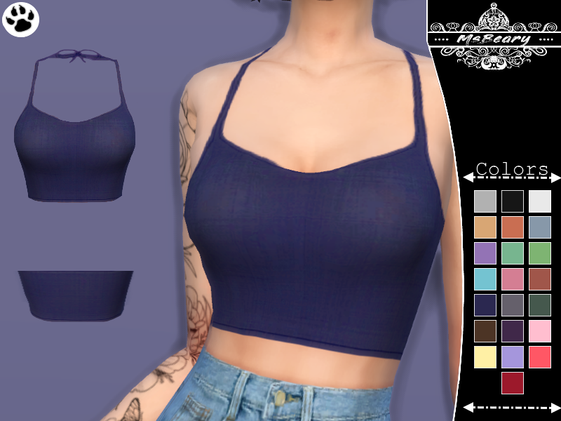 The Sims Resource - Tied Halter Top