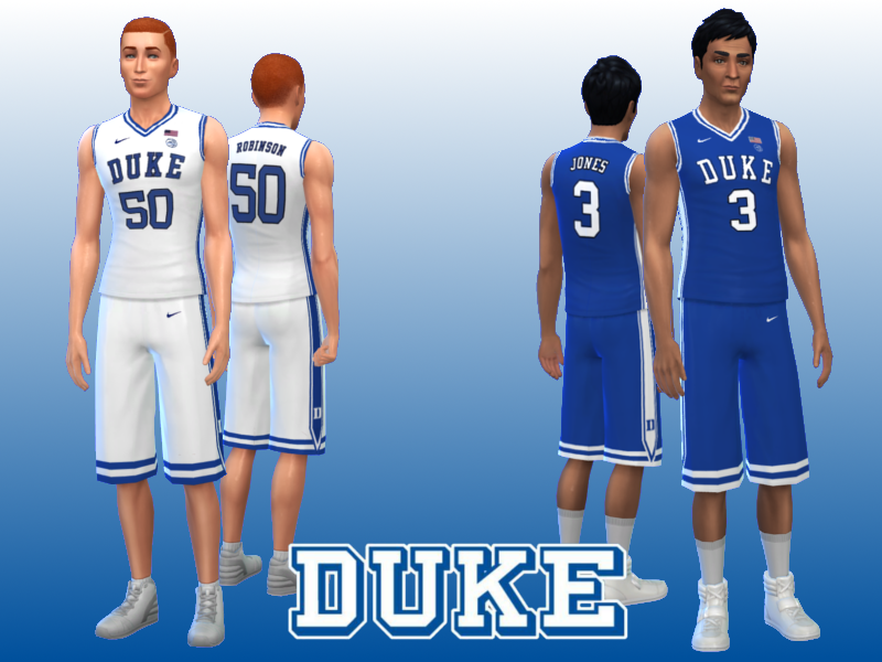 The Sims Resource - Duke Blue Devils Basketball Kit (spa day needed)