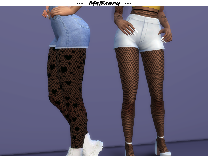 The Sims Resource - Fishnet Designed Tights
