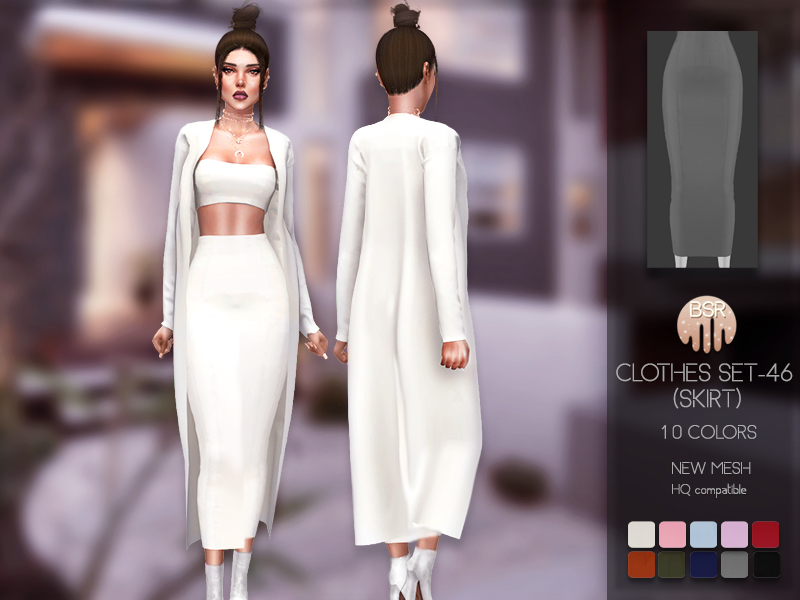 The Sims Resource - Clothes SET-46 (SKIRT) BD180