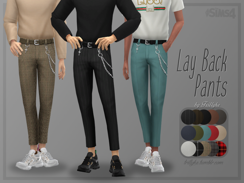 The Sims Resource - Trillyke - Lay Back Pants