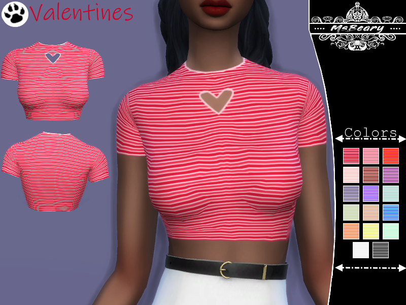 The Sims Resource - Heart Cut-Out Top