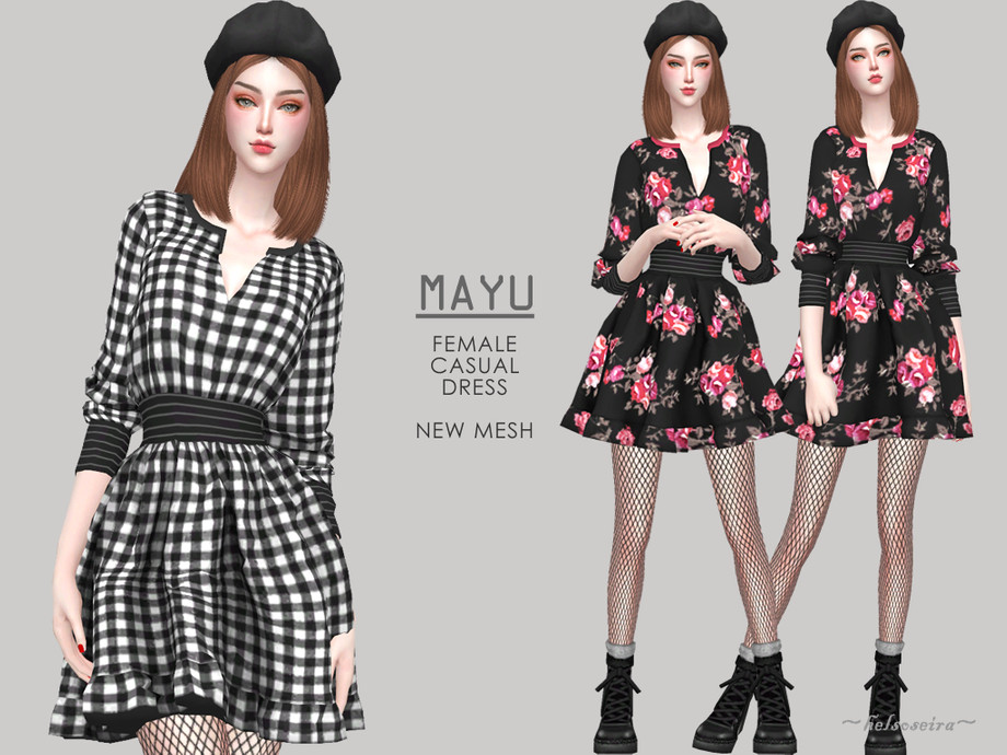 The Sims Resource - MAYU - Casual Dress