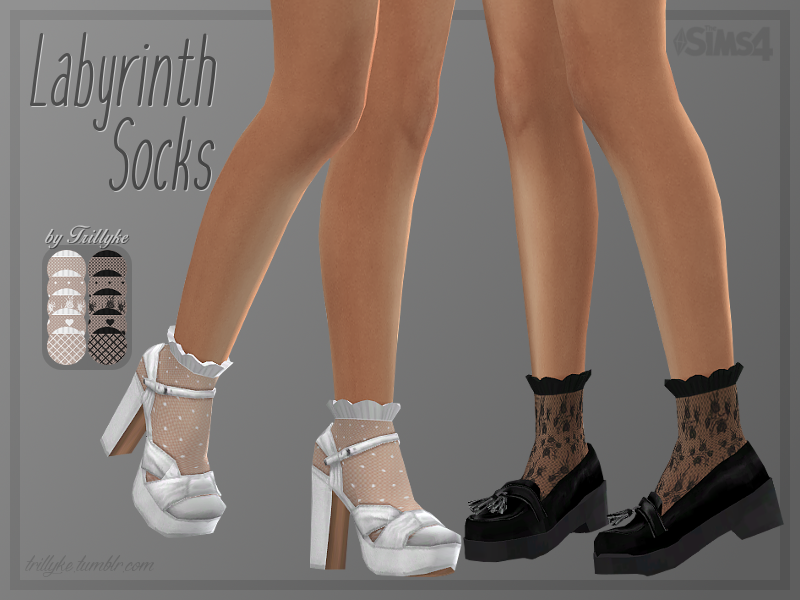 The Sims Resource - Trillyke - Labyrinth Socks