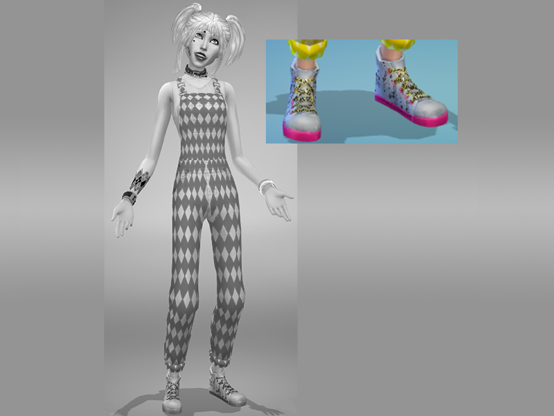 The Sims Resource - Harley Quinn Birds of Prey Shoes