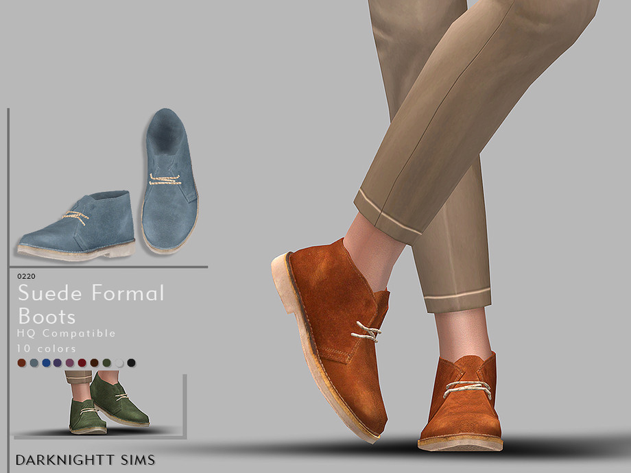 The Sims Resource - Suede Formal Boots