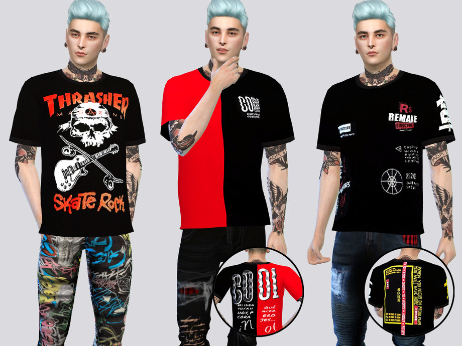 The Sims Resource - Skate Tees
