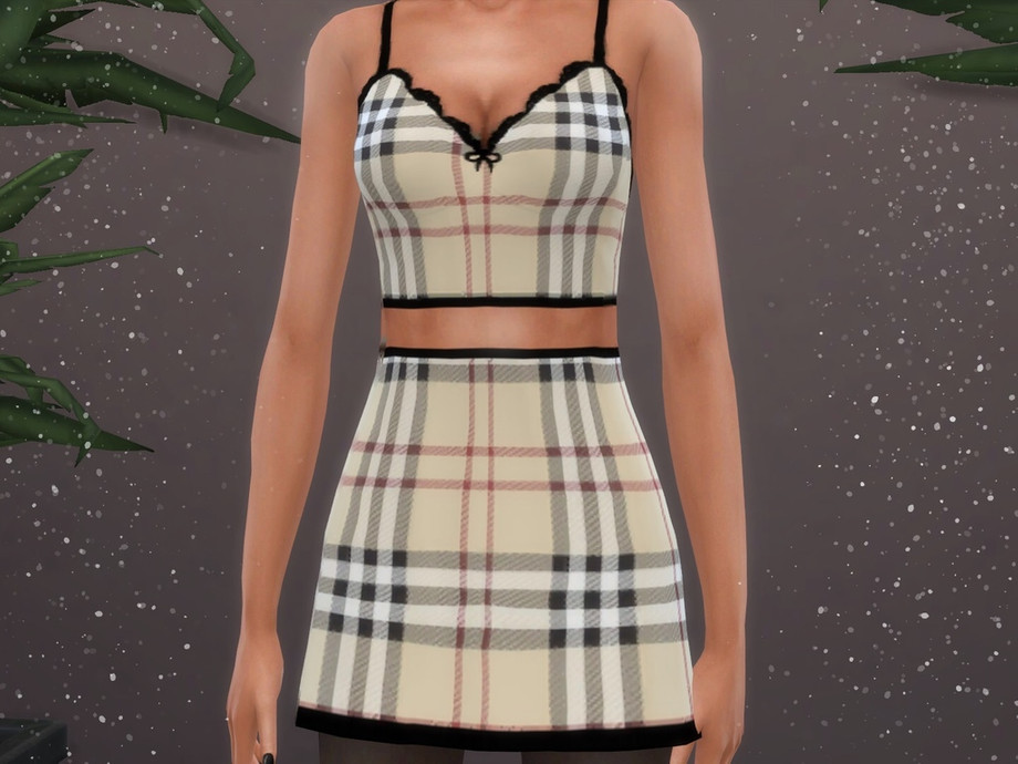 The Sims Resource - Burberry Dress | Ciarella