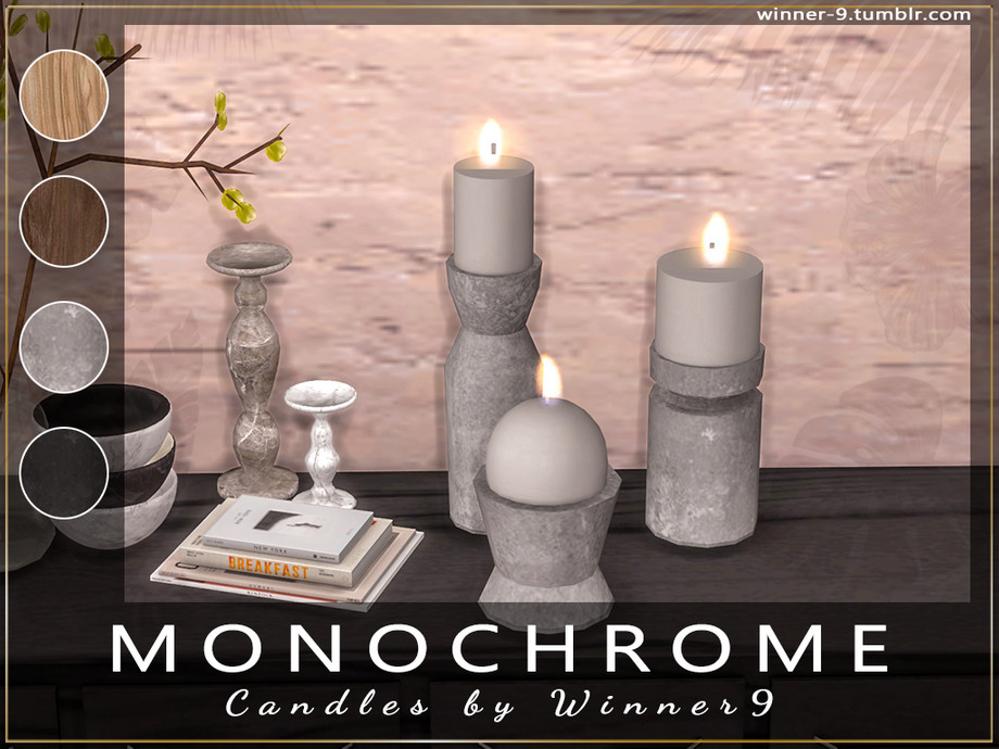 The Sims Resource - Monochrome Candles