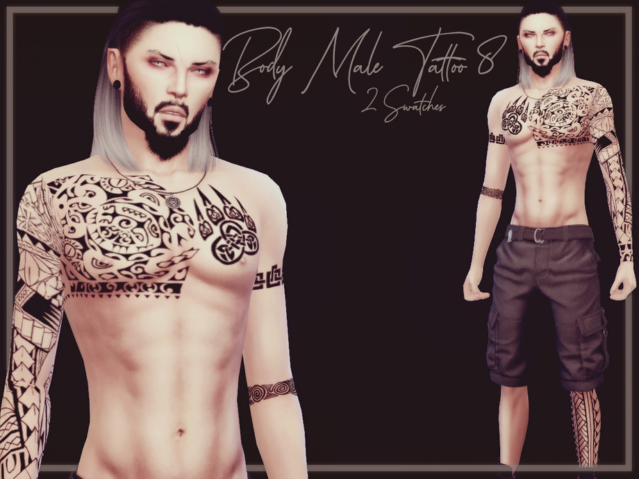 The Sims Resource - Body Male Tattoo 8