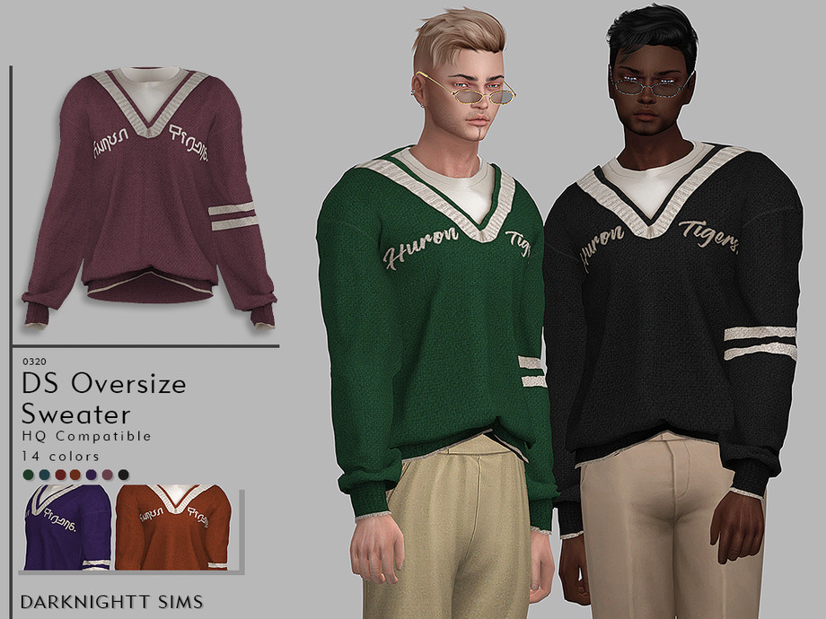 The Sims Resource - DS Oversize Sweater