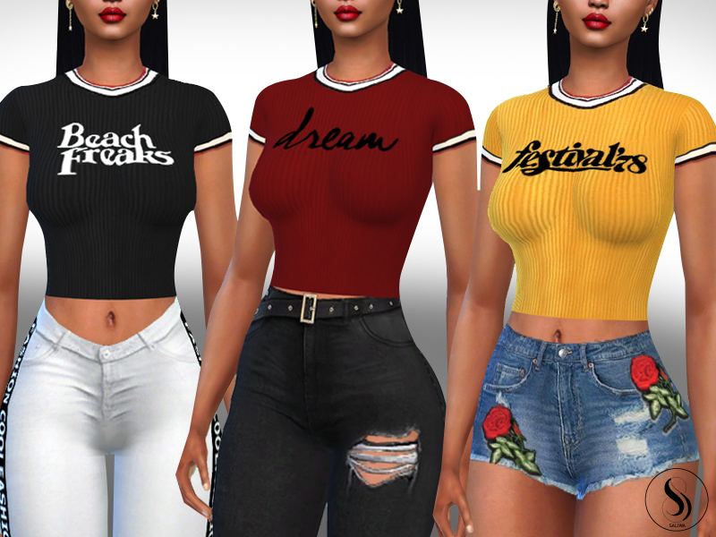 The Sims Resource - Female Trendy Casual Tops
