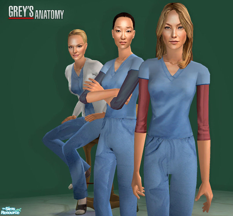 The Sims Resource - Grey's Anatomy - Grey,Yang&Stevens