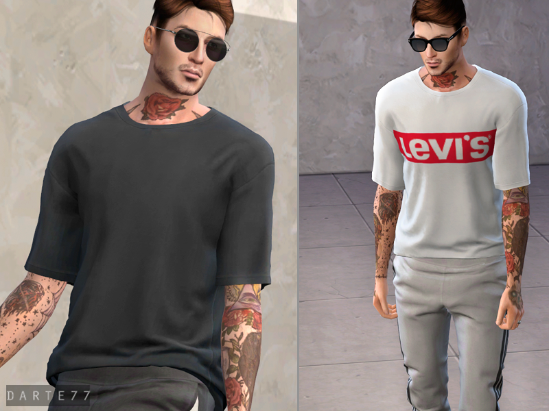The Sims Resource - Loose Fit T-Shirt (Fixed)
