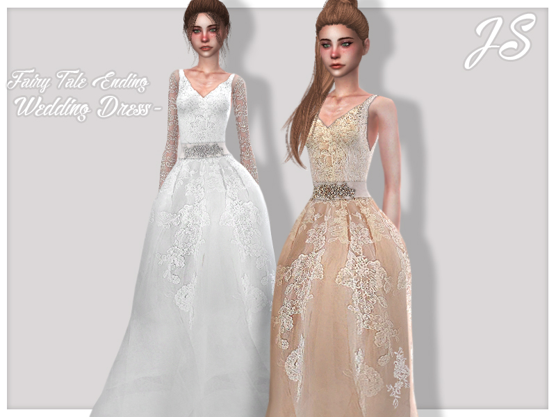 The Sims Resource - Fairy Tale Ending (Wedding Dress)