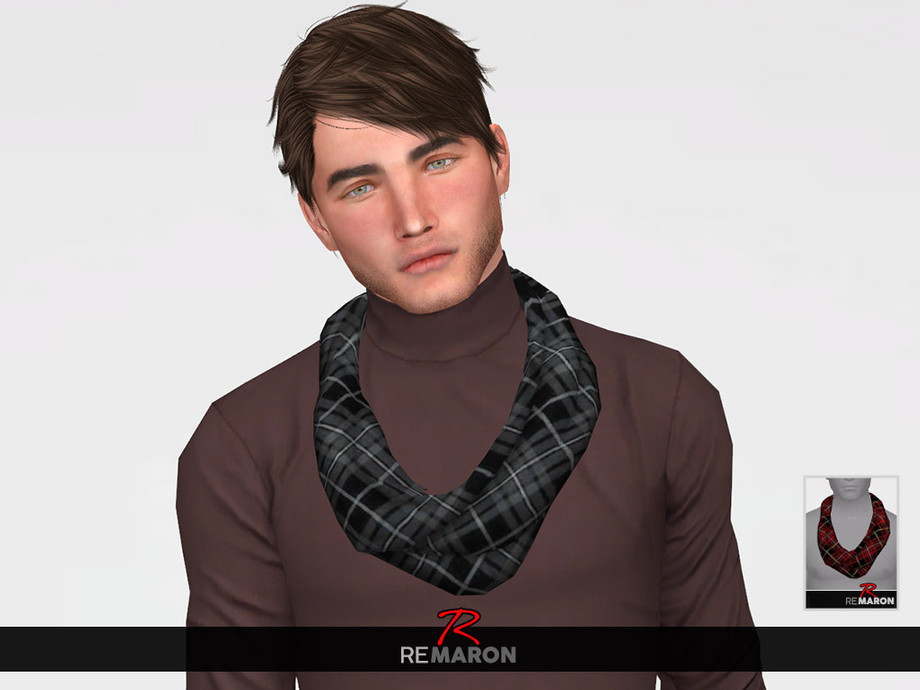 The Sims Resource - Scarf 01 for Men