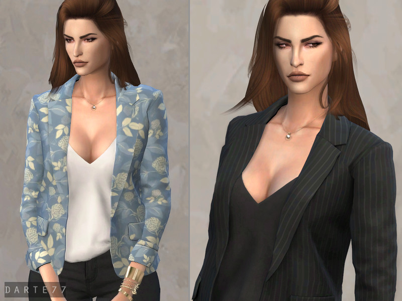The Sims Resource - Blazer and Tank Top