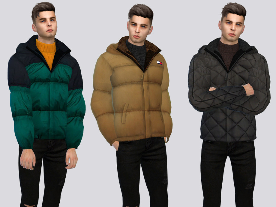 The Sims Resource - Urban Puffer Jackets