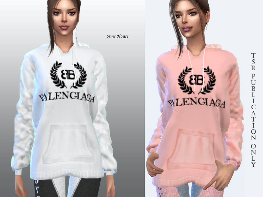 The Sims Resource - Female hoodie in pastel colors
