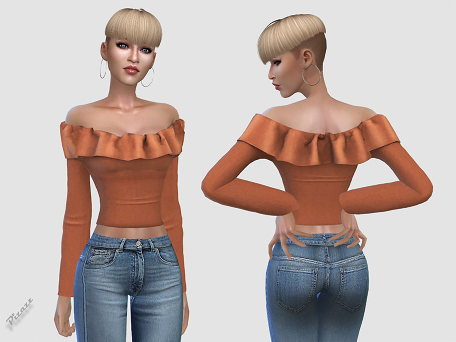 The Sims Resource - Off Shoulder Top