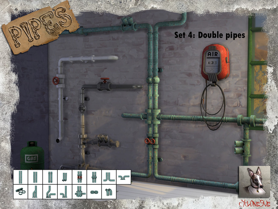 The Sims Resource - Pipes 4 - Double Pipes