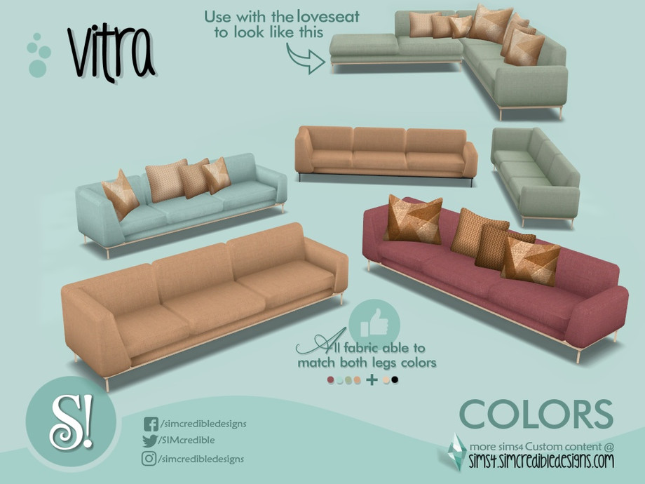 The Sims Resource - Vitra sofa - colors