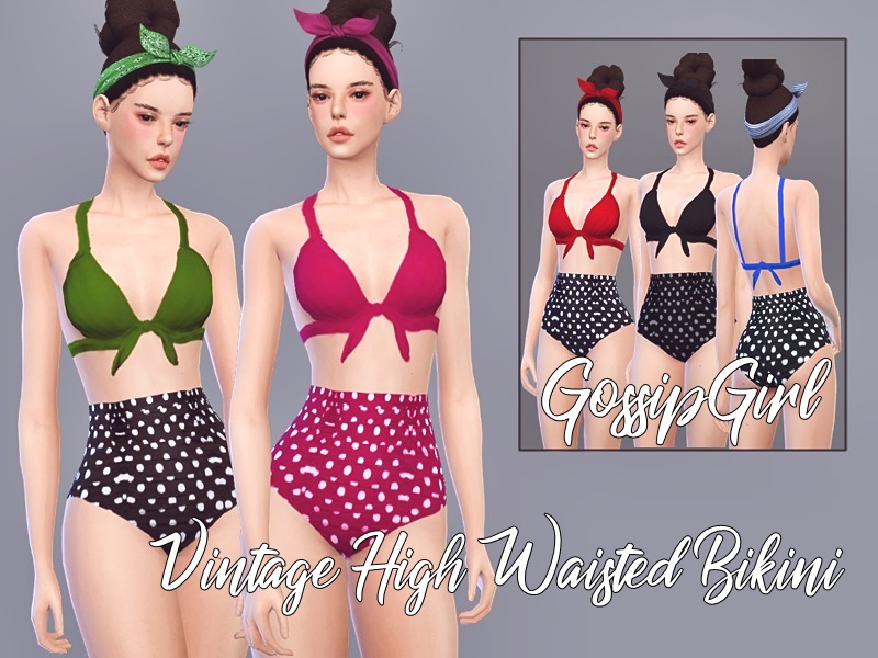 The Sims Resource - Vintage High Waisted Bikini