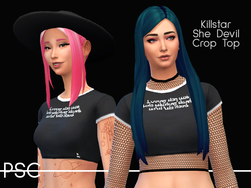 The Sims Resource - Killstar She Devil Crop TOp