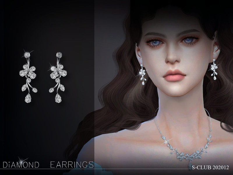 The Sims Resource - S-Club ts4 LL EARRINGS 202012