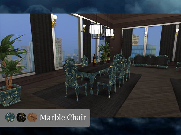 The Sims Resource - Marble Series - Dining Table