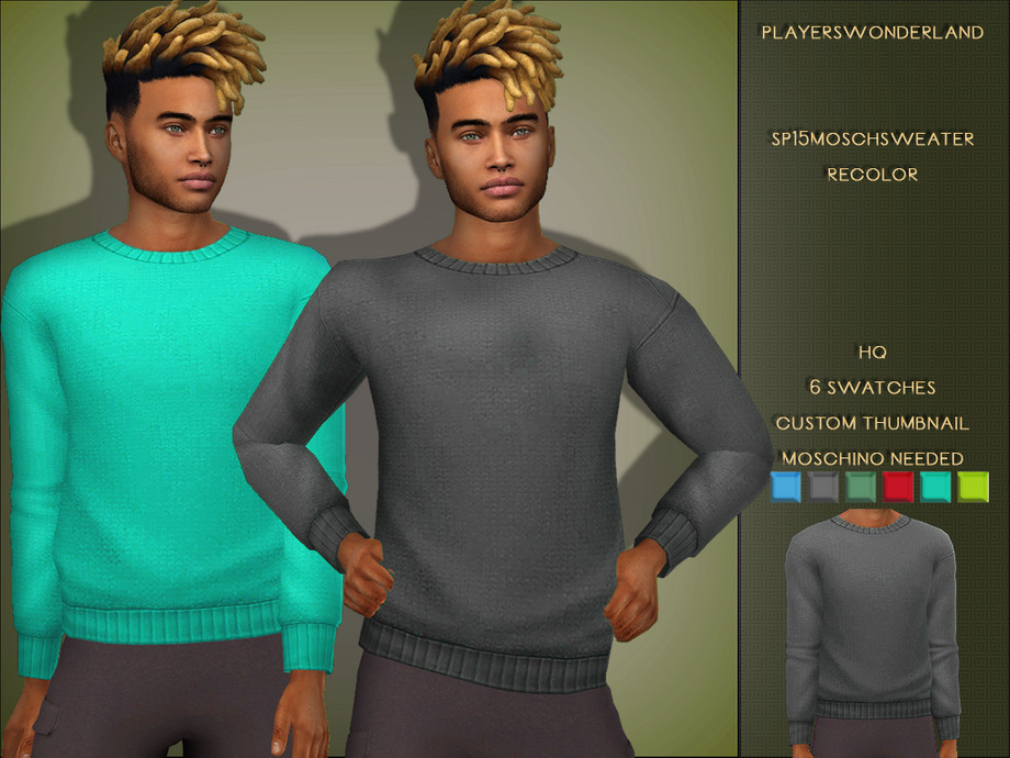 The Sims Resource - SP15MoschSweater Recolor | Moschino needed