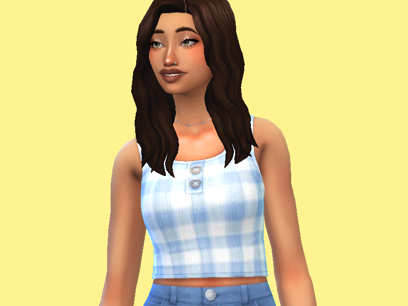 The Sims Resource - University Cropped Tank Top Recolour