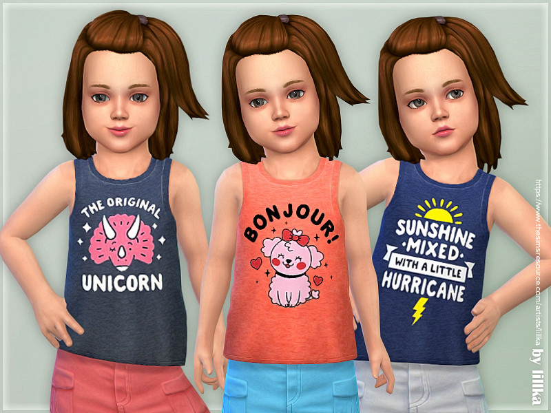 The Sims Resource - Toddler Girl Tank Top 02 [NEEDS TODDLER STUFF]