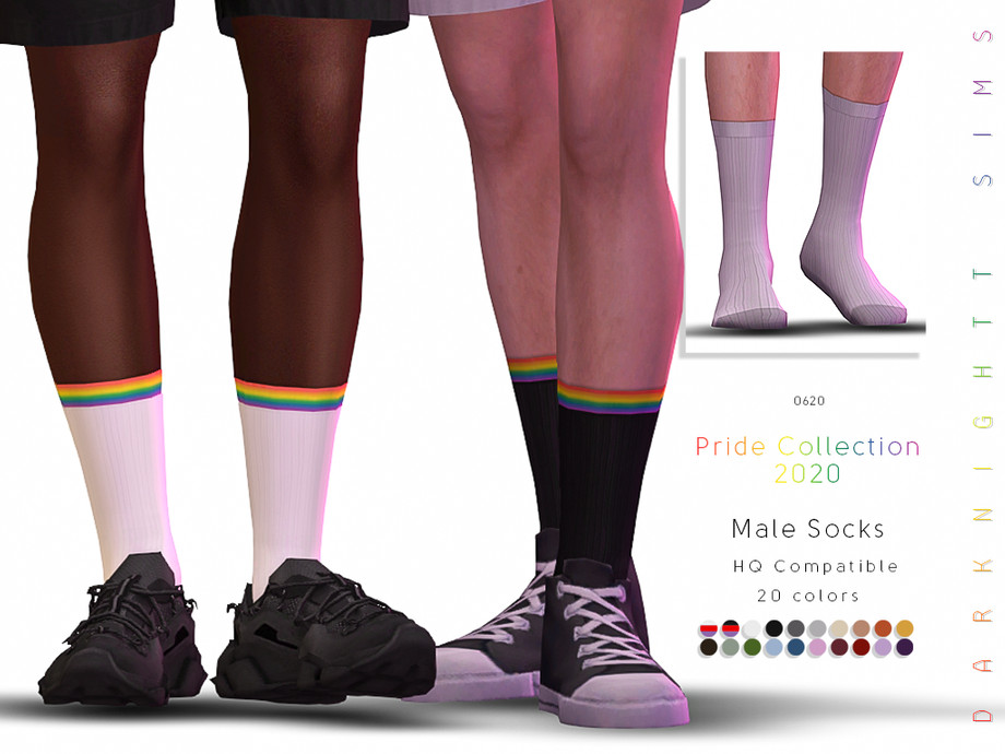 The Sims Resource - [Pride Collection 2020] Male Pride Socks