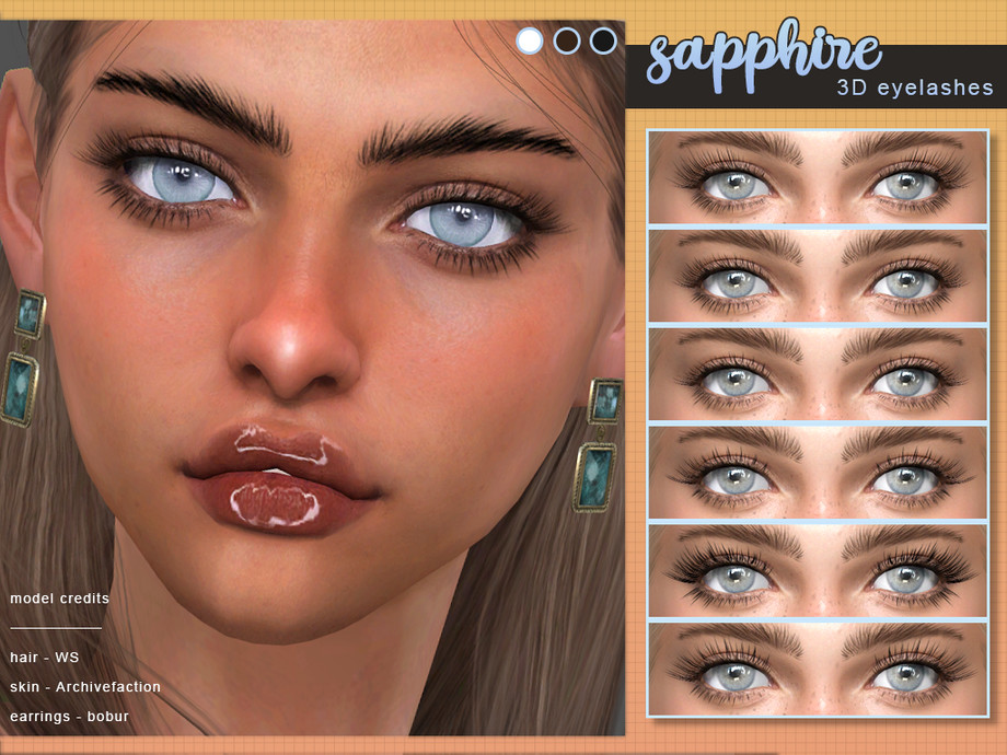 The Sims Resource - [ Sapphire ] - 3D Eyelashes