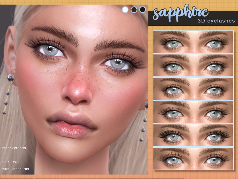 The Sims Resource - [ Sapphire ] - 3D Eyelashes