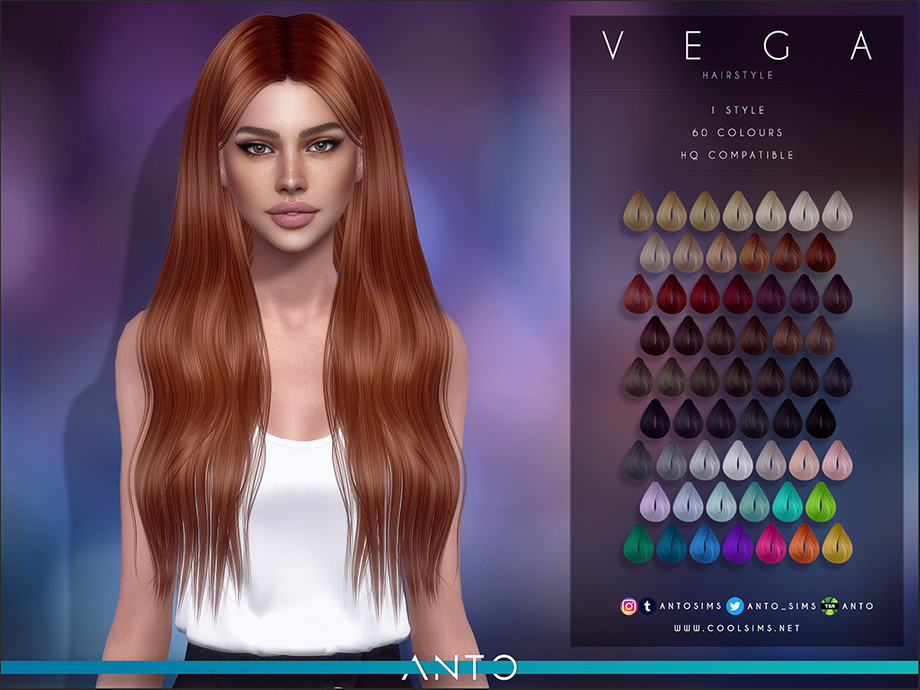 The Sims Resource - Anto - Vega (Hairstyle)