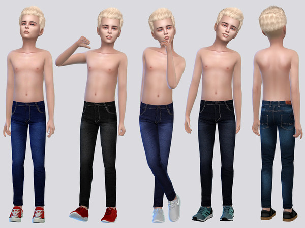 The Sims Resource - Nixon Denim Pants Kids