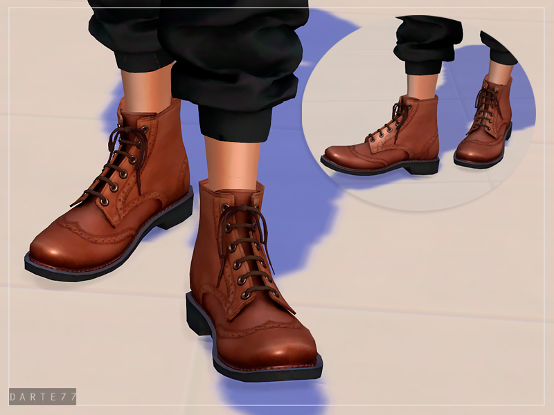 The Sims Resource - Brogue Boots - For Females