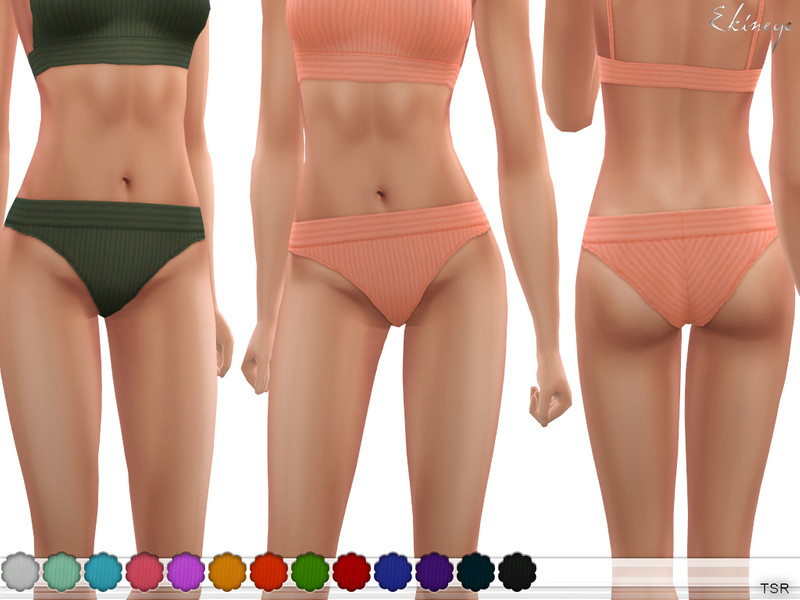 The Sims Resource - Ribbed Bikini Bottom