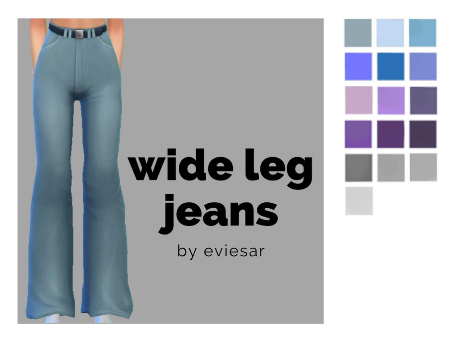 The Sims Resource - Wide Leg Jeans