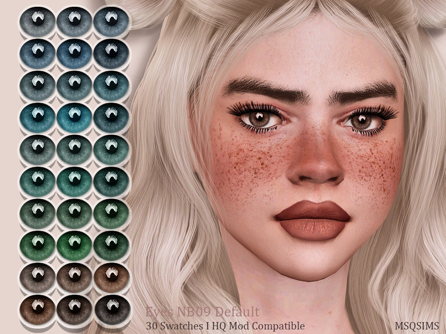 black and white eyes sims 4