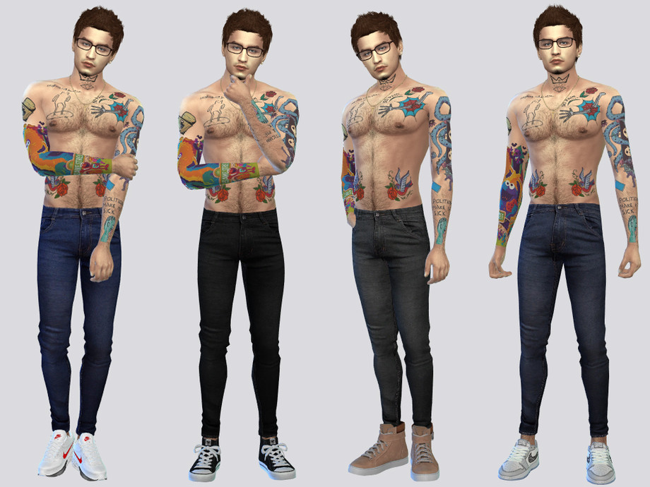The Sims Resource - Marcus Denim Skinny Jeans