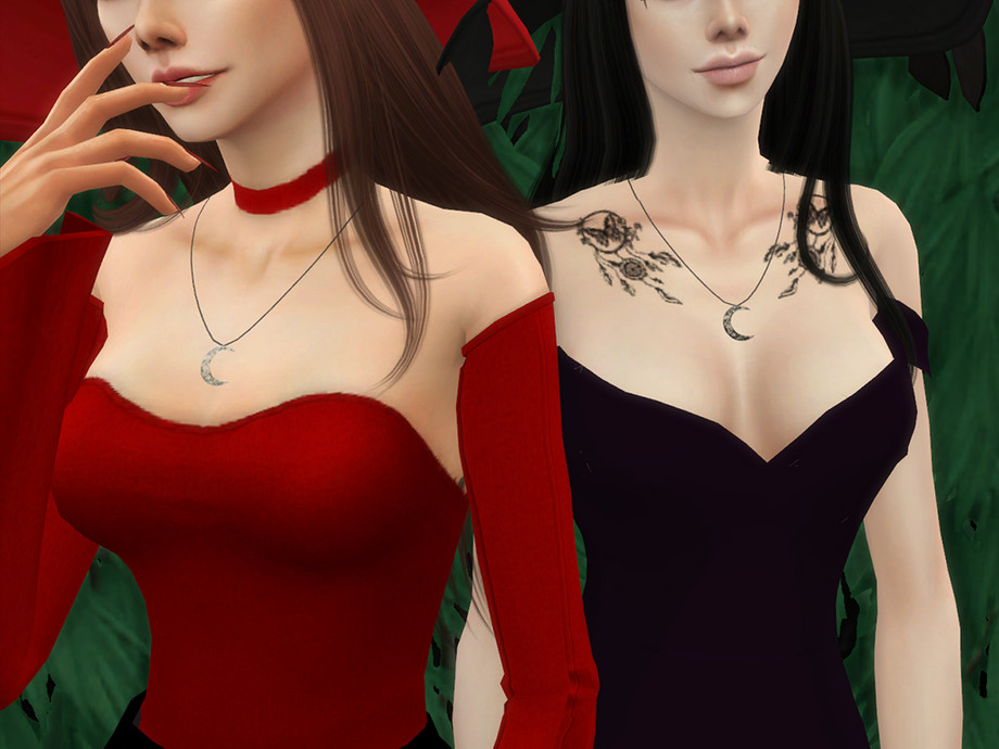 The Sims Resource - Moon Necklace